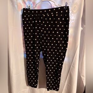 Torrid Black and White Heart Leggings
